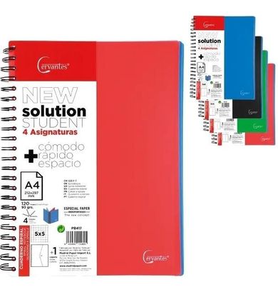 MP Main Paper, zeszyt A4, 120 kartek, kratka, z czterema przekładkami, 1 szt.