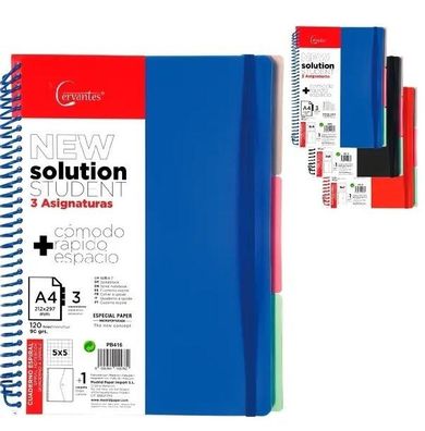 MP Main Paper, zeszyt A4, 120 kartek, kratka, z trzema przekładkami, 1 szt.