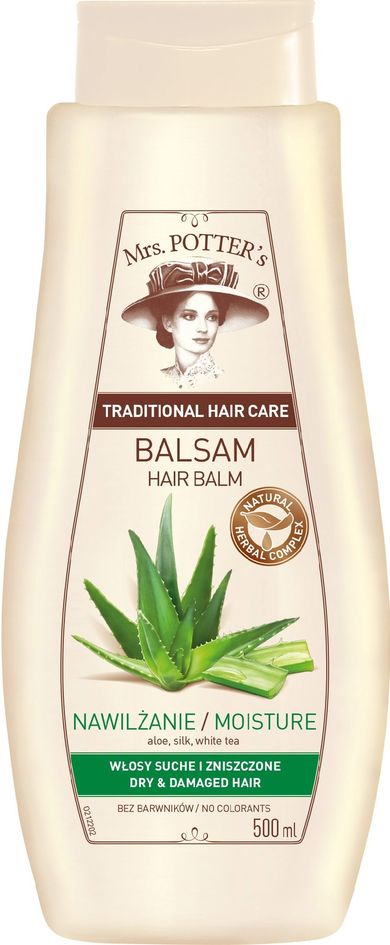 Mrs. Potter's, Aloes i Proteiny jedwabiu, balsam do włosów, 500 ml