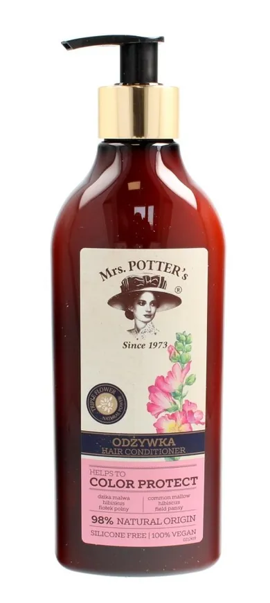 Mrs. Potter's, Triple, Flower, odżywka do włosów farbowanych, Color Protect, 390 ml