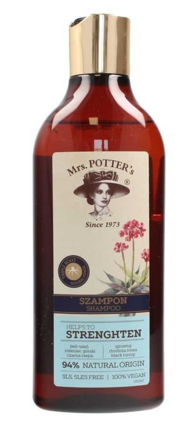 Mrs. Potter's, Triple, Root, szampon do włosów cienkich, Strenghten, 390 ml
