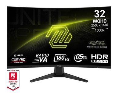 MSI, monitor, 31.5", MAG 325CQF WQHD, 180Hz