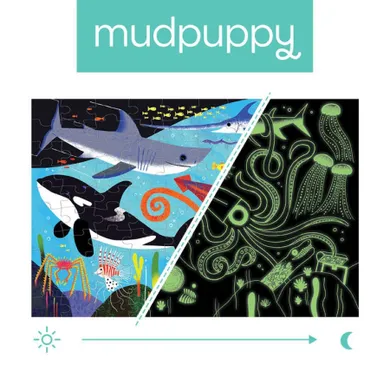 Mudpuppy, Drapieżniki z oceanów, puzzle świecące w ciemności, 100 elementów