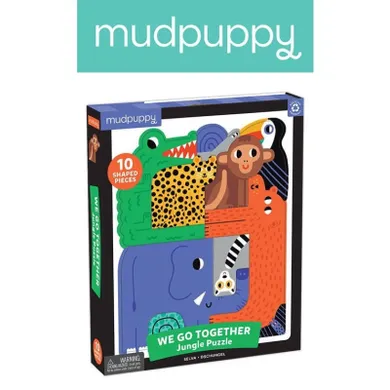 Mudpuppy, Wszyscy razem, puzzle układanka, Dżungla, 10 elementów