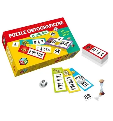 Multigra, Puzzle ortograficzne Ą, OM, ON, gra edukacyjna