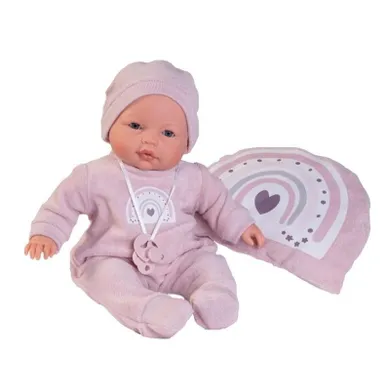 Munecas Antonio Juan, Bimba, płacząca lalka hiszpańska z poduszką, 37 cm