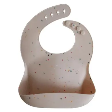 Mushie, śliniak silikonowy, Vanille Confetti