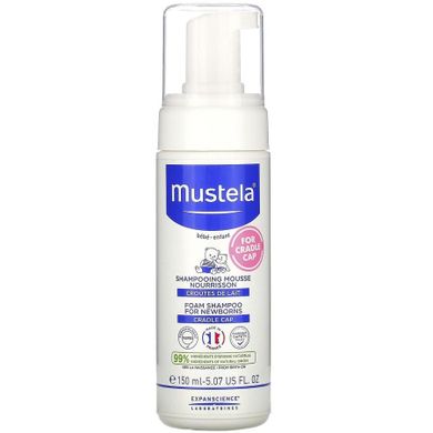 Mustela, Foam Shampoo For Newborns, szampon w piance dla niemowląt, 150 ml