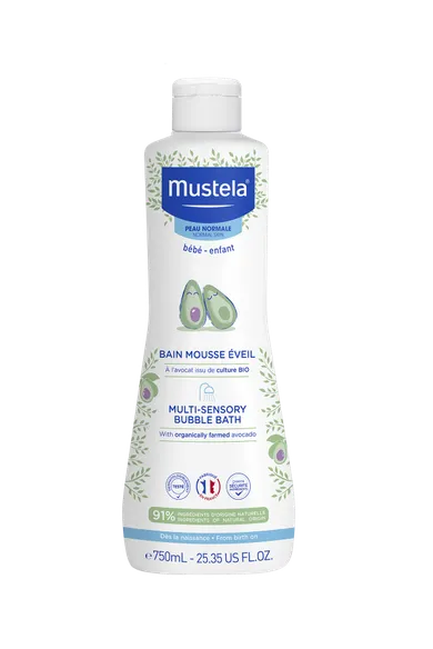 Mustela, Multi-Sensory Bubble Bath, płyn do kąpieli dla dzieci i niemowląt, 750 ml