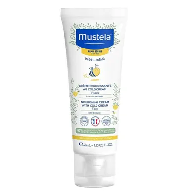 Mustela, Nourishing Cream With Cold Cream, nawilżający i relaksujący krem dla dzieci, 40 ml