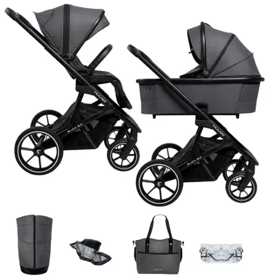 Muuvo, Slick 2.0, wózek wielofunkcyjny, 2w1, Iron Graphite