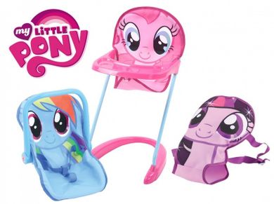 My Little Pony, Krzesełko do karmienia dla lalek + fotelik + nosidelko