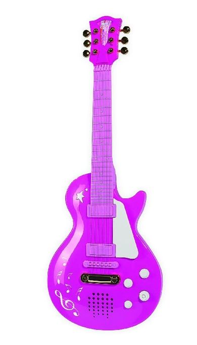 My Music World, gitara rockowa, różowa