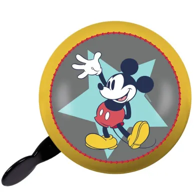 Myszka Miki, dzwonek rowerowy retro, żółty, 8 cm