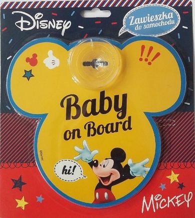 Myszka Miki, zawieszka do auta, Baby On Board
