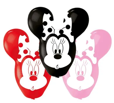 Myszka Minnie, 4 balony lateksowe Giant Ears, 55, 8 cm