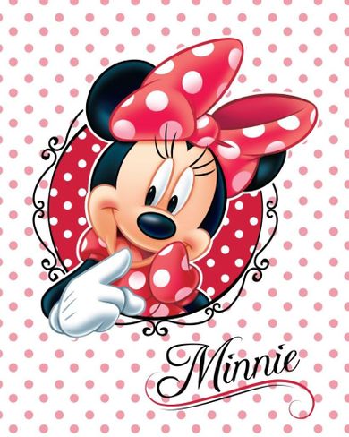 Myszka Minnie, koc z mikrofibry, 120-150 cm