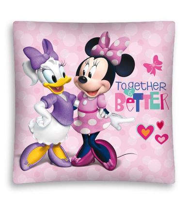 Myszka Minnie, poszewka na jasiek 3d, różowa, 40-40 cm