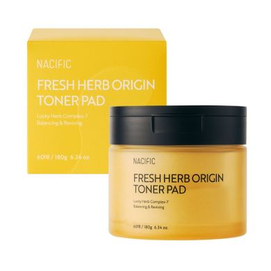 Nacific, Fresh Herb Origin Toner Pad, tonik w postaci nasączonych płatków, 180 ml