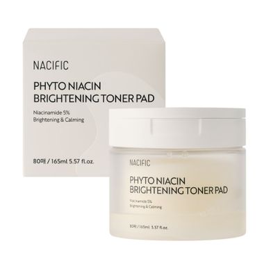 Nacific, Phyto Niacin Brightening Toner Pad, tonik w postaci nasączonych płatków, 165 ml