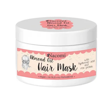 Nacomi, Almond Oil Hair Mask, maska do włosów z olejem ze słodkich migdałów, 200 ml