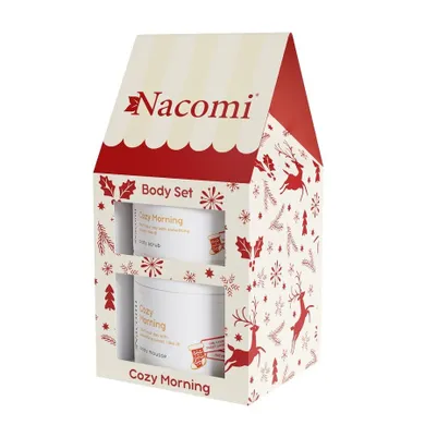 Nacomi, Cozy Morning, zestaw, peeling do ciała, 100 ml + mus do ciała, 180 ml