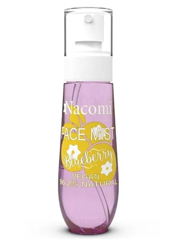 Nacomi, Face Mist Vegan Natural Bluberry, mgiełka do ciała i twarzy o zapachu Borówki, 80 ml