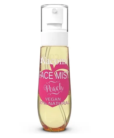 Nacomi, Face Mist Vegan Natural Peach, mgiełka do ciała i twarzy o zapachu Brzoskwini, 80 ml