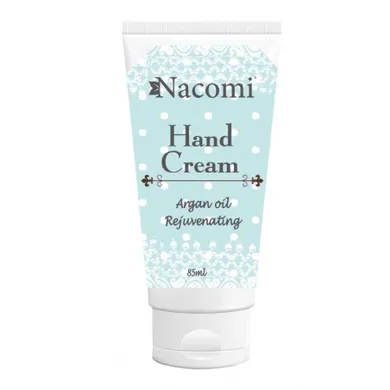 Nacomi, Hand Cream, Argan Oil Rejuvenating, odmładzający krem do rąk z olejem arganowym, 85 ml