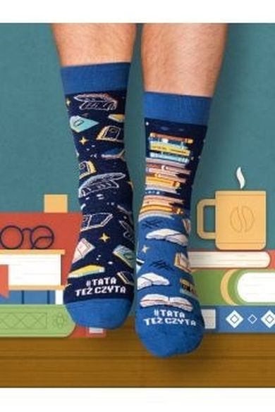 Nadwyraz, #TataTeżCzyta, skarpety, rozmiar 41-46