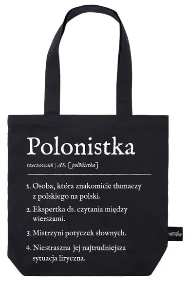 Nadwyraz, torba materiałowa, Polonistka