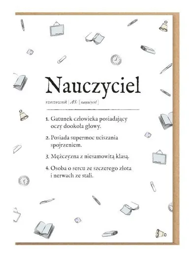 Nadwyraz.com, karnet okolicznościowy, Nauczyciel