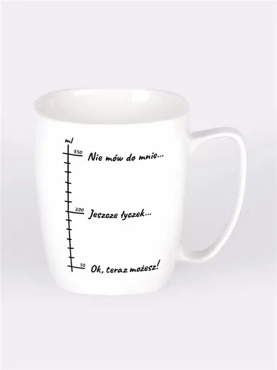 Nadwyraz.com, kubek, nie mów do mnie