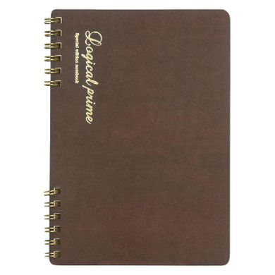 Nakabayashi, notatnik A5, 12-15 cm, Logical Prime, brązowy, 1 szt.