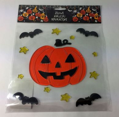 Naklejki żelowe Hallowen, dynia