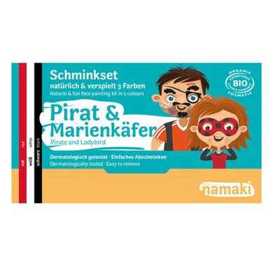 Namaki, ekologiczne farby do malowania twarzy, Biedronka, Pirat, 3-2,5g