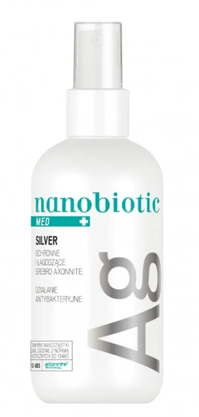 Nanobiotic, Med Silver, ochronne i łagodzące srebro o działaniu antybakteryjnym, 150 ml
