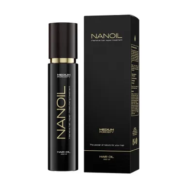 Nanoil, Hair Oil, Medium Porosity, olejek do włosów średnioporowatych, 100 ml