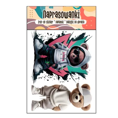 Naprasowanki, naplamki, 2 Misie, zestaw Hip Hop