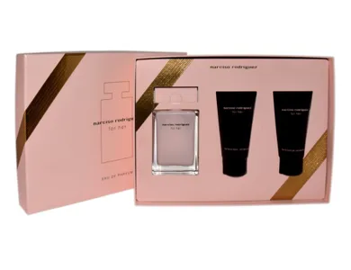 Narciso Rodriguez, For Her, zestaw, woda perfumowana, 50 ml + balsam, 50 ml + żel pod prysznic, 50 ml