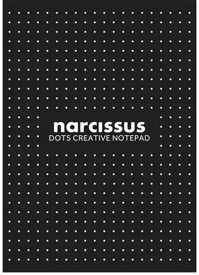 Narcissus, blok A4, 80 kartek, kropki, czarny, 6 szt.