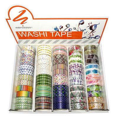 Narcissus, Mini Washi Tape, taśma ozdobna, 1 szt.