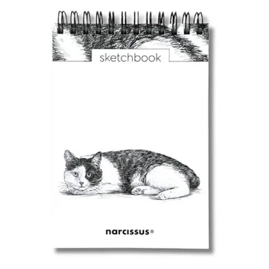 Narcissus, szkicownik na spirali, A6, 60 kartek, Kot, 1 szt.