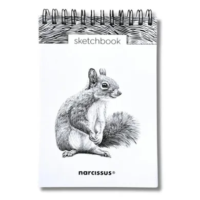 Narcissus, szkicownik na spirali, A6, 60 kartek, Wiewiórka, 1 szt.
