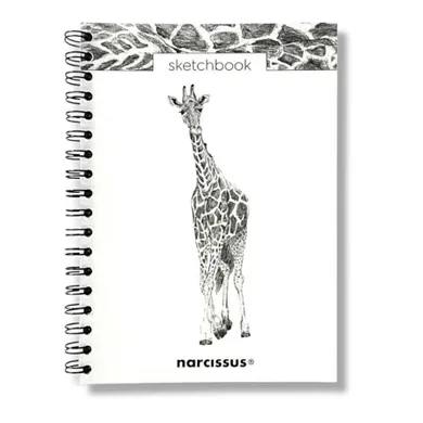 Narcissus, szkicownik na spirali, B5, 60 kartek, Żyrafa, 1 szt.