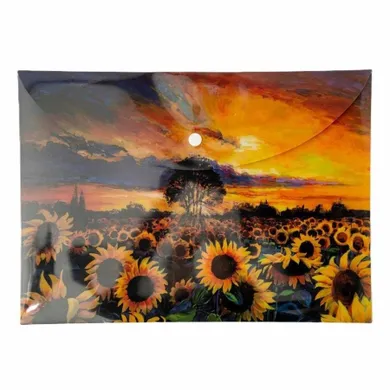 Narcissus, teczka kopertowa, A4, słoneczniki, 1 szt.