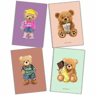 Narcissus, zeszyt, A4, 60 kartek, kratka, Teddies, 1 szt.
