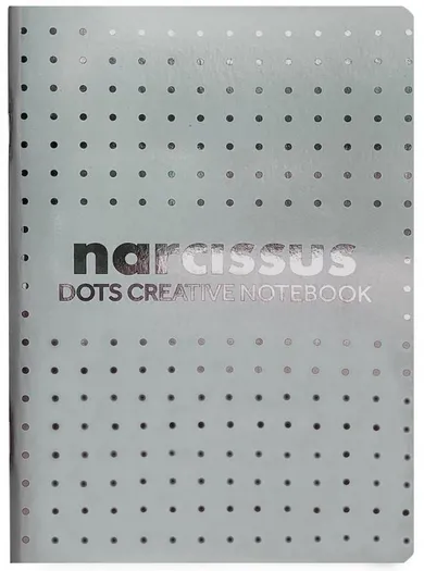 Narcissus, zeszyt A5, 56 kartek, kropki, szary, 1 szt.