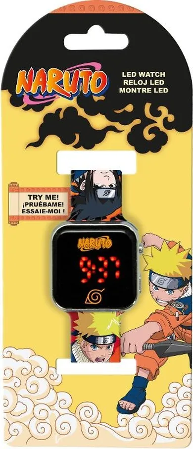 Naruto, zegarek LED z kalendarzem