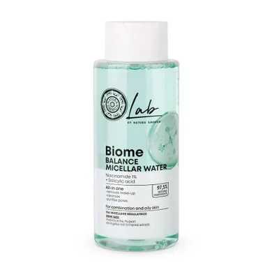 Natura Siberica, Lab Biome, woda micelarna do cery tłustej i mieszanej, 400 ml